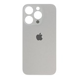 APPLE iPhone 15 Pro - Battery Cover + Adhesive Large Hole Natural Titanium HQ