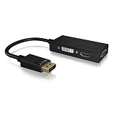  3--1  DisplayPort 1.2  HDMI, DVI-D  VGA, 0.15m ICY BOX IB-AC1031