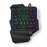  One-hand Gaming keypad  RGB   35  NEDIS GKBDS110BK