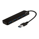 USB hub αλουμινίου  4 θυρών / USB 3.2 Gen 1X1 σε μαύρο χρώμα, με σύνδεση Type-A NOD METAL HUB 4.3