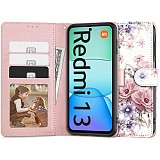 TECH-PROTECT WALLET BOOK CASE XIAOMI REDMI 13 4G blossom flower