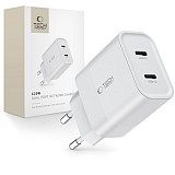 TECH-PROTECT TRAVEL CHARGER NETWORK C20W 2 PORT PD20W white