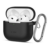 TECH-PROTECT SILICONE HOOK CASE FOR CASE APPLE AIRPODS 4 black