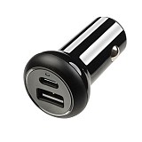 VIVANCO CAR CHARGER 2 PORTS USB/PD 3.0 24W black