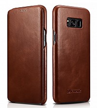 iCarer-Xoomz RS 99001 PU Leather Samsung S8 Brown