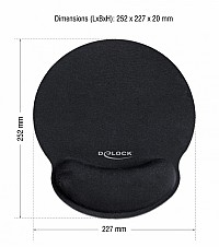 DELOCK Mousepad 12559   , 252 x 227mm,  12559