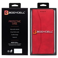 Bodycell Book Case Pu Leather Samsung A13 4G Red