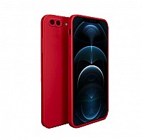 Bodycell Square Liquid Silicon Case iPhone 7/8 Plus Red