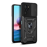 Bodycell Armor Slide Cover Case Xiaomi Note 10 4G/10s/Poco M5s Black