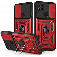 Bodycell Armor Slide Cover Case Xiaomi Redmi 9C Red