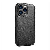 Bodycell Prestige Leather Backcover iPhone 14 Pro  Black