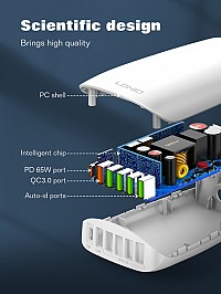 LDNIO   A6573C, USB-C/5x USB, 65W, PD/QC,  6933138600290