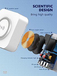 LDNIO   AW004, USB-C/3x USB/wireless, 32W, PD/QC,  6933138600306