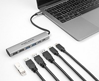 DELOCK USB hub 64232, 6x , 10Gbps, USB-C ,  64232