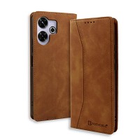 Bodycell Book Case Pu Leather Xiaomi Poco M6 4G/M6 Plus 5G/Redmi 13 Brown