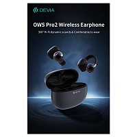 True Wireless Ακουστικά Bluetooth Devia OWS EM402 Pro2 Clip-On Μαύρο