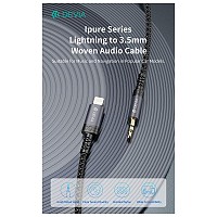 Καλώδιο Ήχου Woven Devia EC619 Lightning σε 3.5mm 1m Ipure Μαύρο