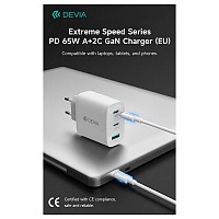     Devia RCE-6505ACCL    USB A & 2xUSB C GaN PD 65W Extreme 