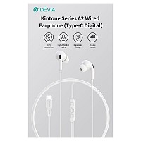 Hands Free Stereo Devia EM107 A2 USB C Kintone Λευκό