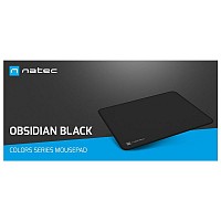 Mousepad Natec Colors Series Obsidian NPO-2085 30x25cm Μαύρο (1 τεμ.)