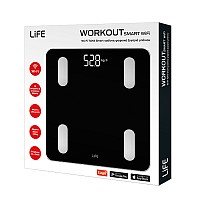 Wi-Fi TUYA Smart γυάλινη ψηφιακή ζυγαριά μπάνιου LIFE WORKOUT SMART WIFI