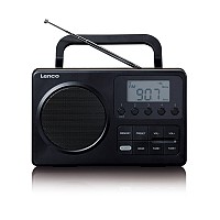 Φορητό ραδιόφωνο FM με οθόνη LCD, σε μαύρο χρώμα LENCO MPR-035BK