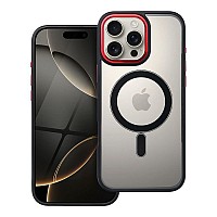 iS TPU MAG COLOR EDGE IPHONE 16 PRO MAX trans black red backcover