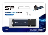 SILICON POWER  SSD MS60, 1TB, USB 3.2, 600-500MBps,  SP001TBUF3S60V1B