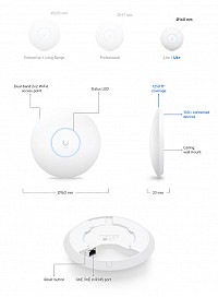 UBIQUITI Access Point UniFi U6+, WiFi 6, 3000Mbps, Dual band, PoE U6PLUS