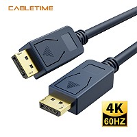 CABLETIME  DisplayPort CT-01G, 4K/60Hz, 18 Gbps, 0.5m,  5210131092712