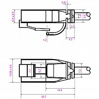 GOOBAY   71548, CAT 6 U/UTP, slim, copper, 250MHz, 0.25m,  71548