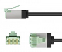 GOOBAY   74351, CAT 8.1 U/FTP, slim, copper, 40Gbps, 0.25m,  74351