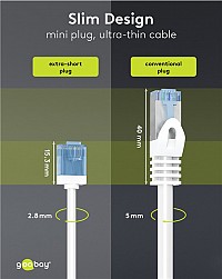 GOOBAY   74288, CAT 6A U/UTP, slim, copper, 500MHz, 3m,  74288