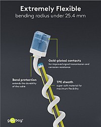 GOOBAY   74288, CAT 6A U/UTP, slim, copper, 500MHz, 3m,  74288