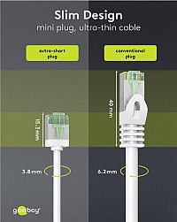 GOOBAY   74363, CAT 8.1 U/FTP, slim, copper, 2000MHz, 5m,  74363