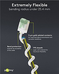 GOOBAY   74363, CAT 8.1 U/FTP, slim, copper, 2000MHz, 5m,  74363