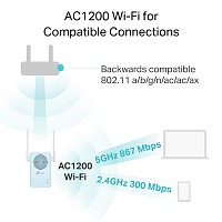 TP-LINK WiFi range extender RE365  Passthrough, AC1200 1200Mbps, Ver. 3.0 RE365-3