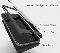 360 Full Cover & Temp.Glass Samsung A7 17 Black