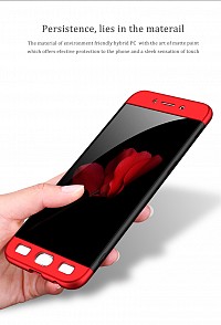 360 Full Cover & Temp.Glass Samsung J7 17 Red