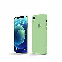 Bodycell Square Liquid Silicon Case iPhone XR Light Green