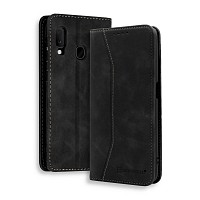 Bodycell Book Case Pu Leather Samsung A20E Black