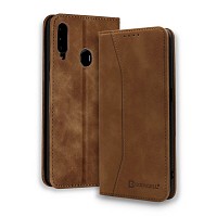 Bodycell Book Case Pu Leather Samsung A20S Brown