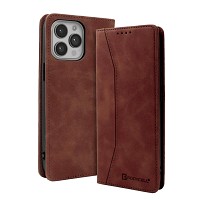 Bodycell Book Case Pu Leather iPhone 13 Pro Max Dark Brown