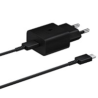 ORIGINAL SAMSUNG FAST TRAVEL CHARGER 15W + TYPE C DATA CABLE black