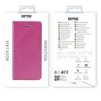 SENSO LEATHER STAND BOOK SAMSUNG GRAND PRIME pink