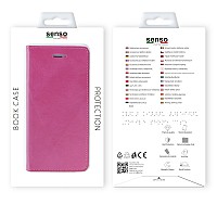 SENSO LEATHER STAND BOOK SAMSUNG A3 2017 pink