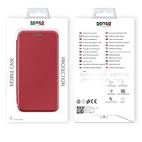 SENSO OVAL STAND BOOK SAMSUNG J6 PLUS red