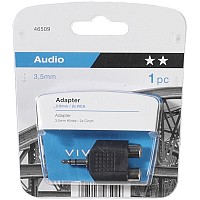 VIVANCO AUDIO ADAPTER 3.5mm PLUG TO 2X RCA SOCKET black