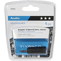 VIVANCO AUDIO ADAPTER 6.5mm JACK TO 3.5mm JACK black