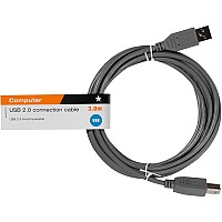 VIVANCO BULK TYPE A TO TYPE B USB CABLE 5m grey